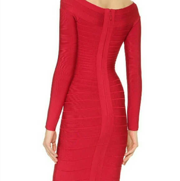 Herve Leger "Candice" Lip Stick Red XXS Dress - Picture 2 of 8